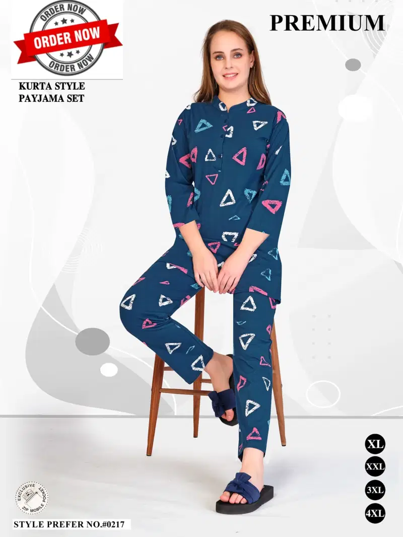 Vol AT 0217 Summer Special Hosiery Cotton Night Suit Wholesale Price In Surat
